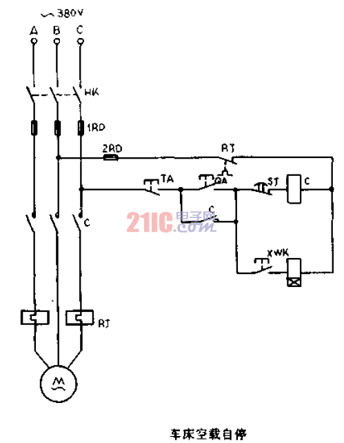 車床空載自停<strong>電路圖</strong>.gif