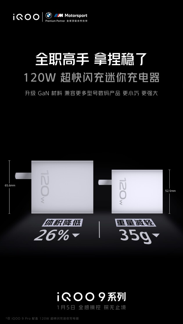 iQOO 9系列全系標(biāo)配120W 超快閃充，更有4700mAh帶來長續(xù)航體驗(yàn)