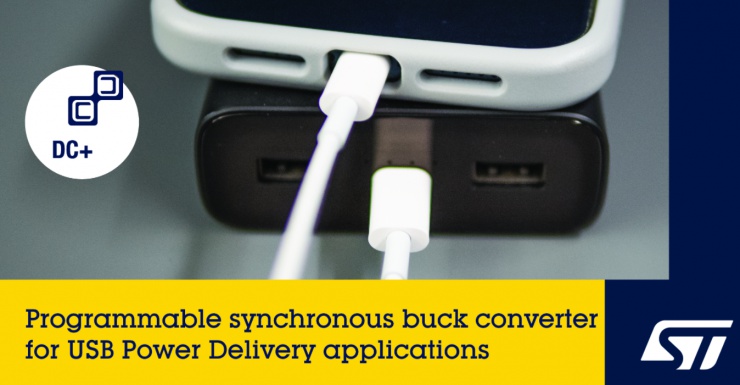 意法半導(dǎo)體數(shù)字可編程同步降壓變換器提高USB Power Delivery供電設(shè)計(jì)的簡(jiǎn)易性和靈活性