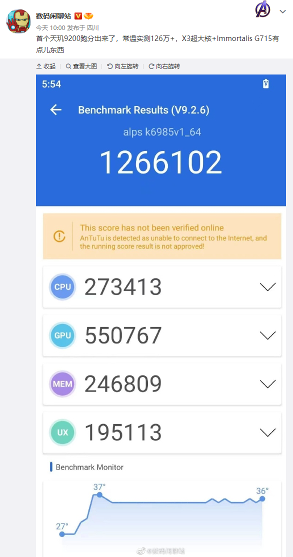 地表最強(qiáng)旗艦芯片GPU跑分出爐！天璣9200實(shí)測(cè)成績(jī)創(chuàng)新紀(jì)錄