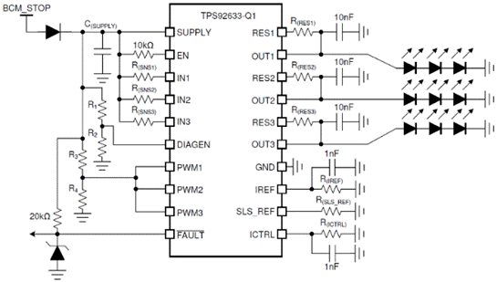LED車燈之TPS92633-Q1獨(dú)特的設(shè)計(jì)