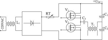 負(fù)溫度系數(shù)電阻組成的輸入軟啟動(dòng)電路
