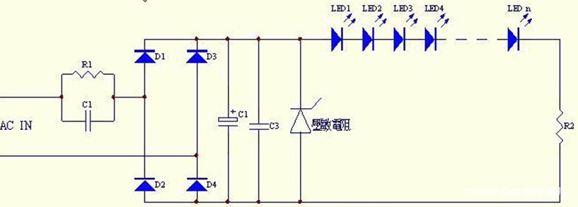 采用電容降壓的LED驅(qū)動電路設(shè)計