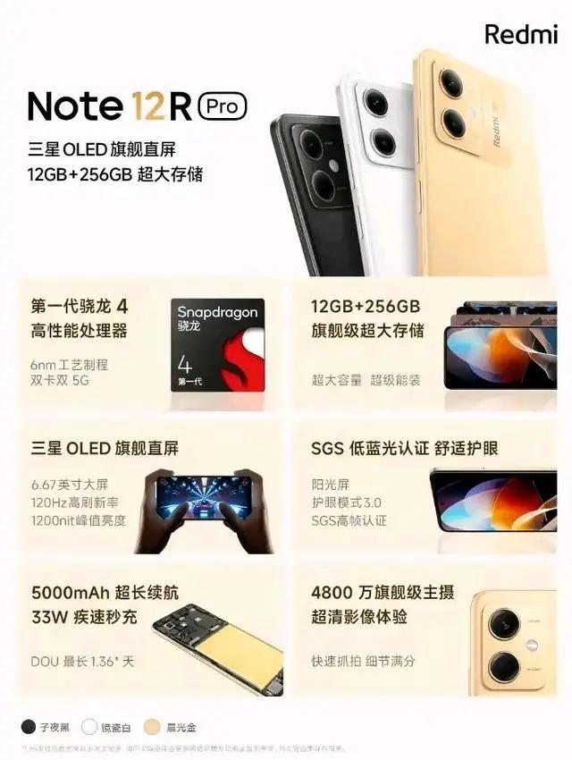 搭載高通驍龍 4 處理器，Redmi Note 12R Pro 上架