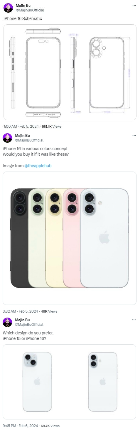 iPhone 16設計圖流出：回歸豎排雙攝？
