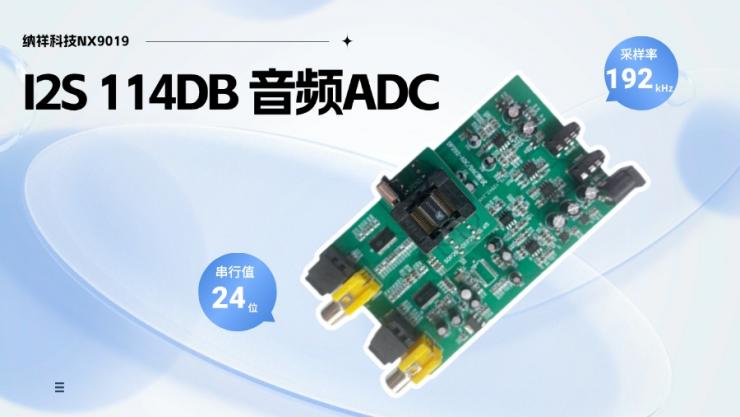 納祥科技NX9019，國產(chǎn)替代CS5361、CS5381的音頻I2S 114DB ADC