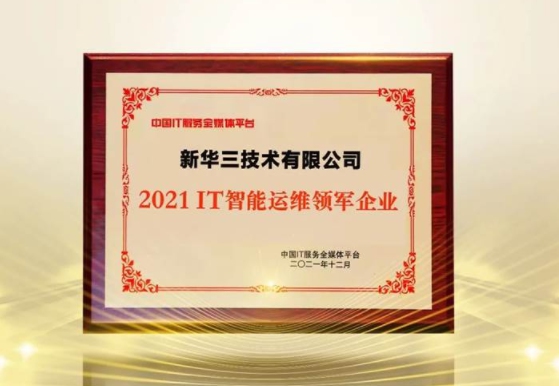 引領(lǐng)運(yùn)維高效革新之路，新華三榮獲ITS 2021年度IT智能運(yùn)維領(lǐng)軍企業(yè)獎(jiǎng)
