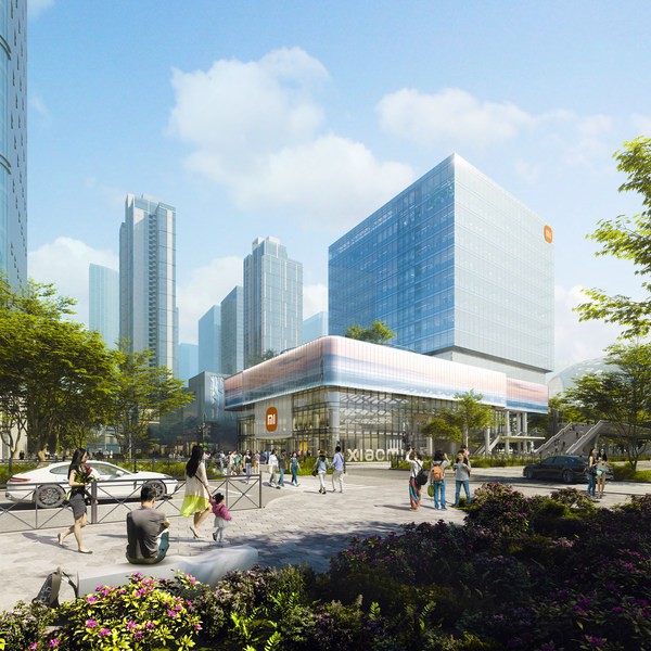 小米深圳國(guó)際總部 東南角效果圖 （版權(quán)： ennead architects LLP）