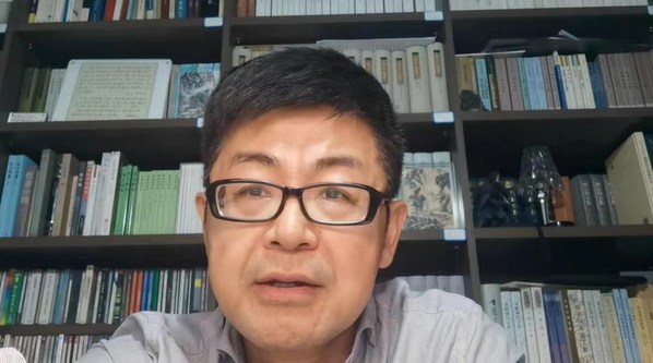 北京大學社會學系主任周飛舟在成立儀式上致辭