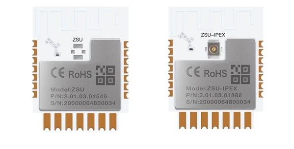 通過TUV南德評估的涂鴉智能Zigbee模組（型號：ZSU、ZSU-IPEX）