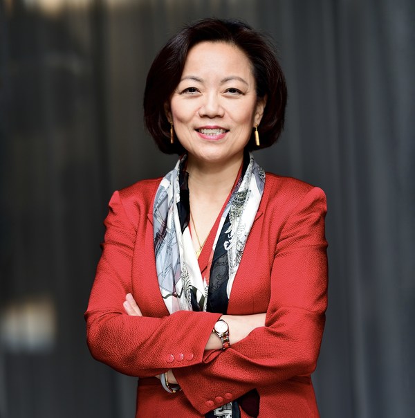 項目公益支持方，諾和諾德全球高級副總裁兼大中國區(qū)總裁周霞萍女士致辭