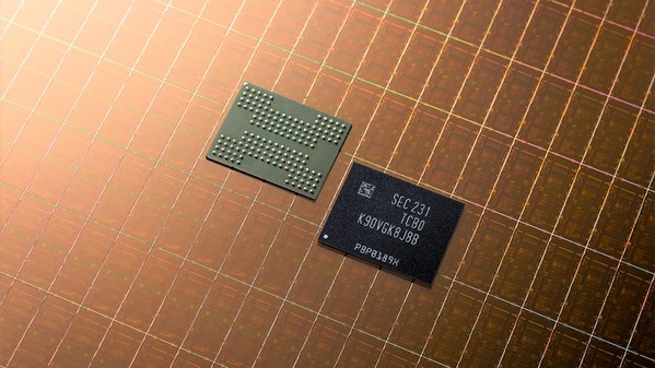 三星電子第八代V-NAND，1Tb（晶圓背景）