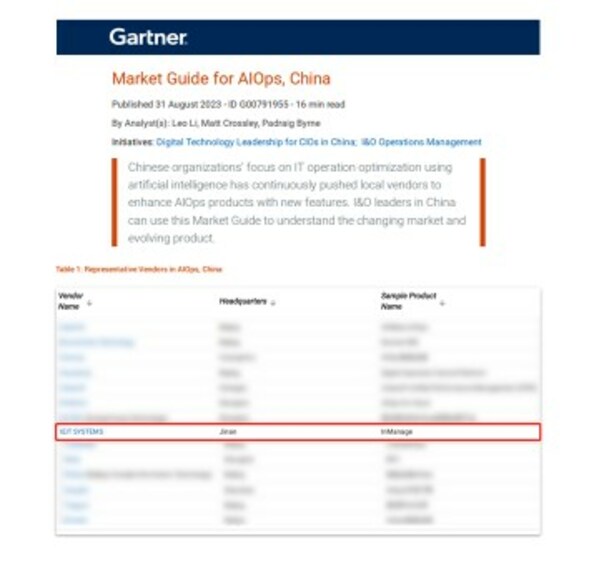 浪潮信息InManage，再獲Gartner數(shù)據(jù)中心智能運(yùn)維標(biāo)桿