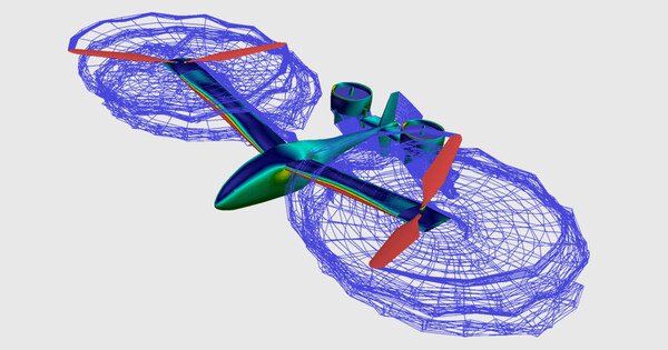 FlightStream® 獨(dú)特的表面渦量、邊界層分離和黏性分析功能，可對有動(dòng)力和無動(dòng)力配置的非常規(guī)飛行器進(jìn)行快速分析。