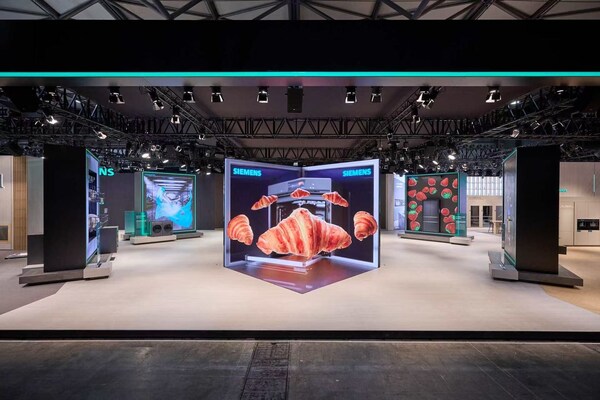 博西家電旗下品牌西門子家電展臺(tái)裸眼3D視頻畫面