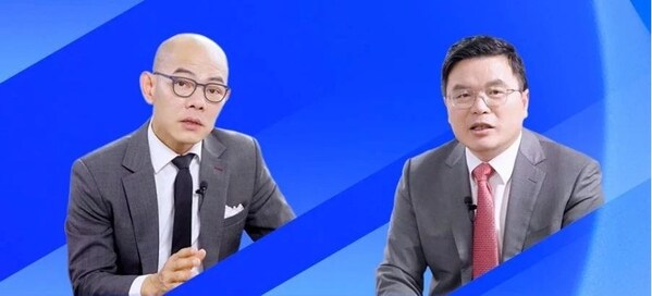 左：IBM咨詢大中華區(qū)及韓國總裁陳科典；右：惠州市德賽西威汽車電子股份有限公司高級副總裁及戰(zhàn)略發(fā)展模塊總監(jiān)林廣球