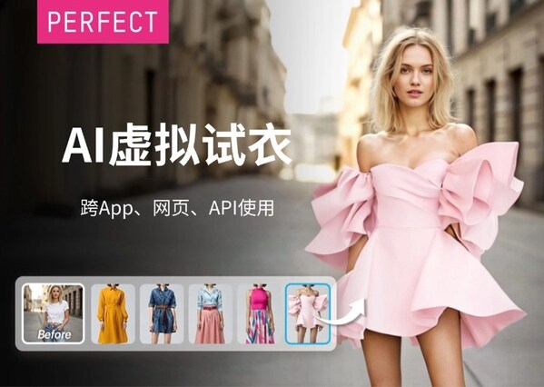 玩美移動(dòng)（Perfect Corp）為品牌與零售商網(wǎng)站、應(yīng)用及API推出新一代生成式AI虛擬試衣技術(shù)