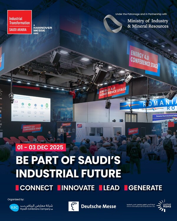 2025年沙特阿拉伯工業(yè)轉(zhuǎn)型盛會（Industrial Transformation Saudi Arabia 2025）：匯聚全球領(lǐng)袖，攜手連接、共創(chuàng)創(chuàng)新，共同引領(lǐng)沙特阿拉伯工業(yè)轉(zhuǎn)型新征程。 12月1日至3日